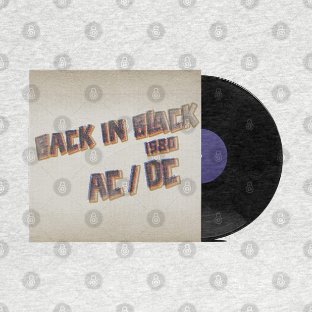 RETRO VINYL BLACK IN BACK (AC/DC) by elSALMA